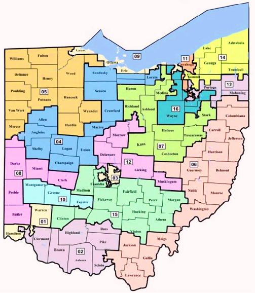 Ohio 2012 Congressional Districts